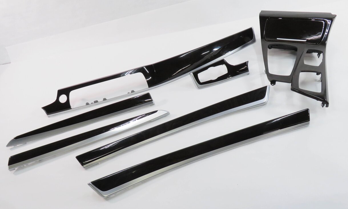 Thumbnail 2: 2011 BMW 535i (F10) DASH DOOR CONSOLE (FINE ASH GRAIN) WOOD TRIM SET-7