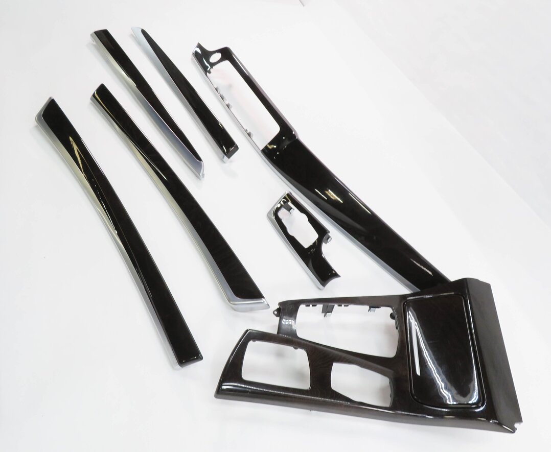 Thumbnail 3: 2011 BMW 535i (F10) DASH DOOR CONSOLE (FINE ASH GRAIN) WOOD TRIM SET-7