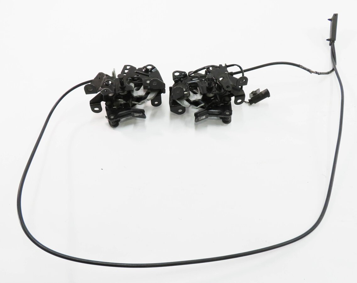Thumbnail 2: 2011 BMW 535i (F10) FRONT LEFT & RIGHT LOWER HOOD LOCK LATCH SET-2 w/ CABLE