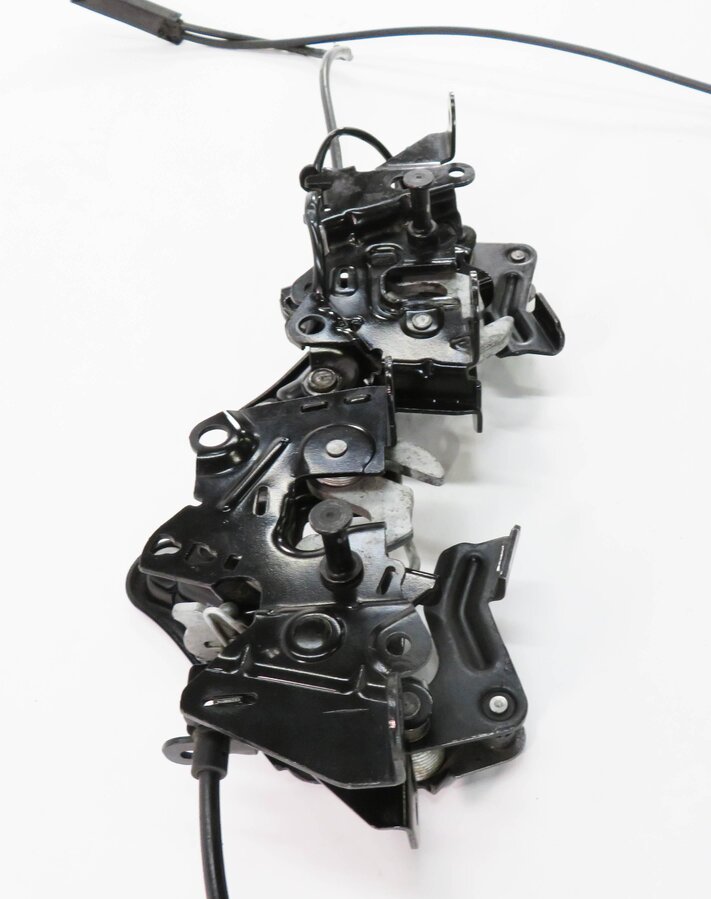 Thumbnail 5: 2011 BMW 535i (F10) FRONT LEFT & RIGHT LOWER HOOD LOCK LATCH SET-2 w/ CABLE