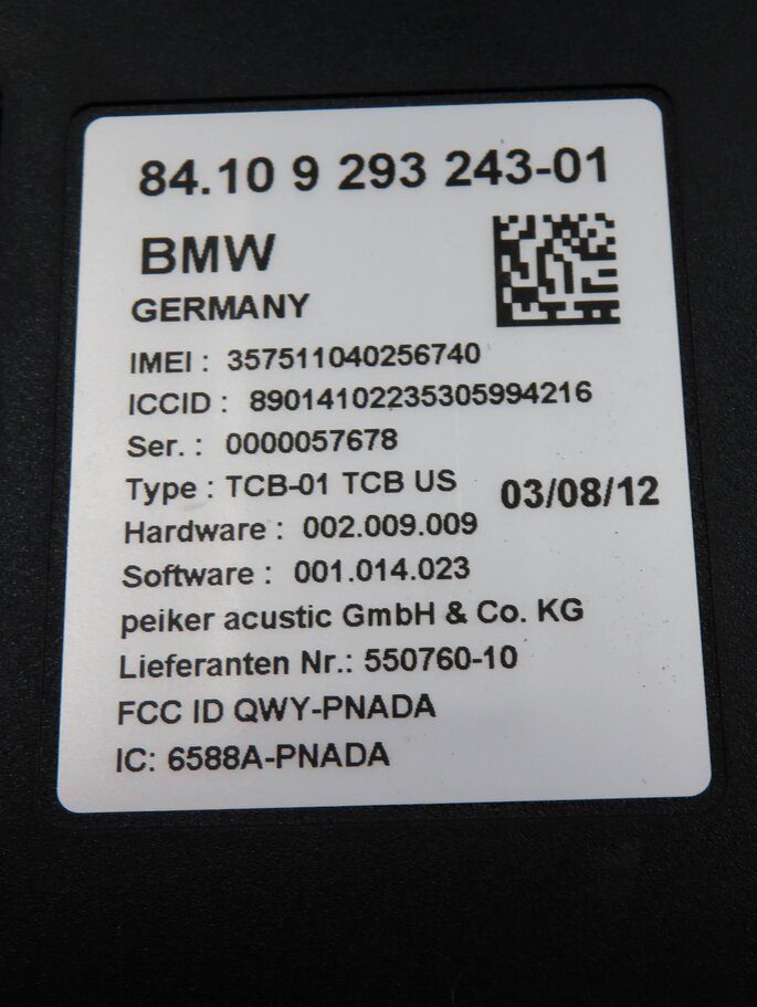 Thumbnail 8: 2013 BMW 740i (F01) BLUETOOTH TELEMATICS COMMUNICATION CONTROL MODULE