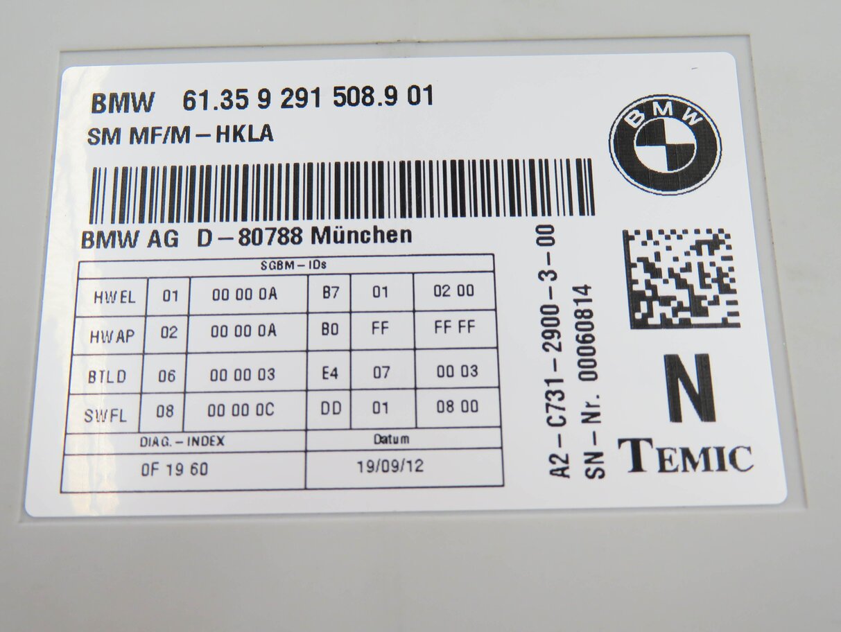 Thumbnail 9: 2010-2017 BMW 528i 535i 550i 650i 740i 750i (F01 F10) COMFORT MEMORY SEAT MODULE