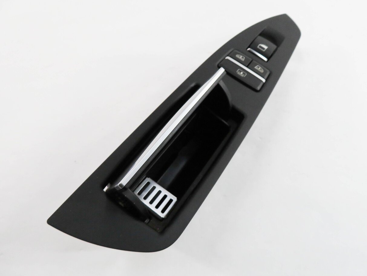 2013 BMW 740i (F01) LEFT REAR DOOR SUNSHADE WINDOW SWITCH w/ TRIM (BLACK)