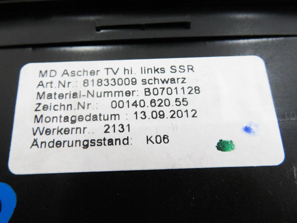 Thumbnail 10: 2013 BMW 740i (F01) LEFT REAR DOOR SUNSHADE WINDOW SWITCH w/ TRIM (BLACK)
