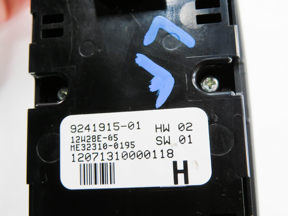 Thumbnail 8: 09-15 BMW 740i 750i 760i B7 (F01) DRIVER WINDOW SWITCH w/ SHADE & P-FOLD (BLACK)