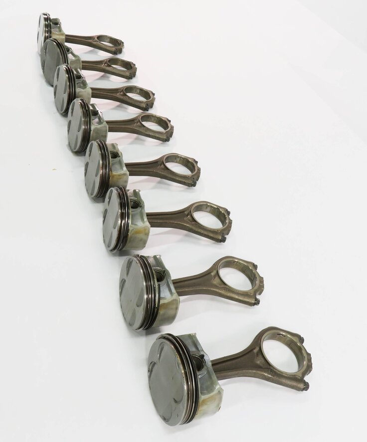 Thumbnail 4: 04-10 BMW 550i 650i 750i X5 (E60 E65 E66 E70) 4.8L N62 V8 ENGINE PISTON SET-8