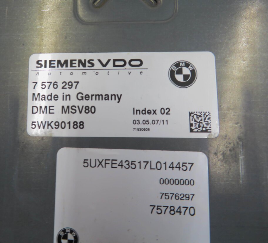 Thumbnail 6: 2007 BMW X5 (E70) 3.0L N52 ENGINE ECM DME CAS3 IMMOBILIZER MODULE KEY SET