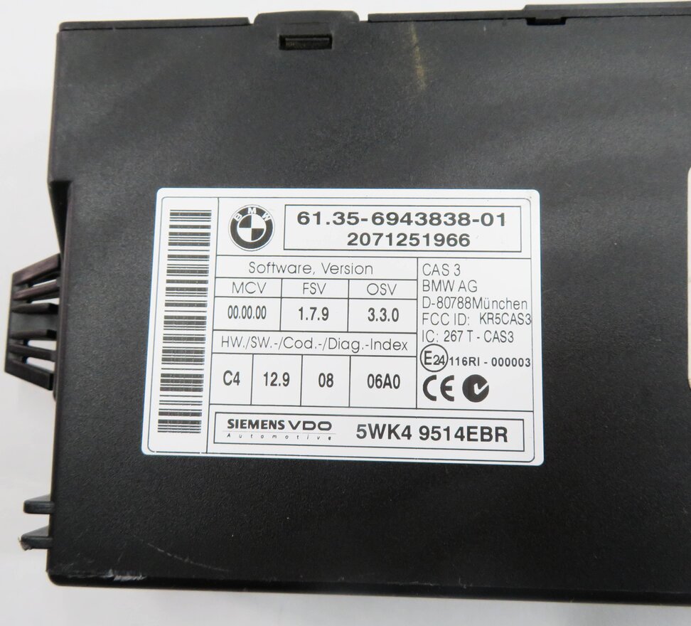 Thumbnail 9: 2007 BMW X5 (E70) 3.0L N52 ENGINE ECM DME CAS3 IMMOBILIZER MODULE KEY SET