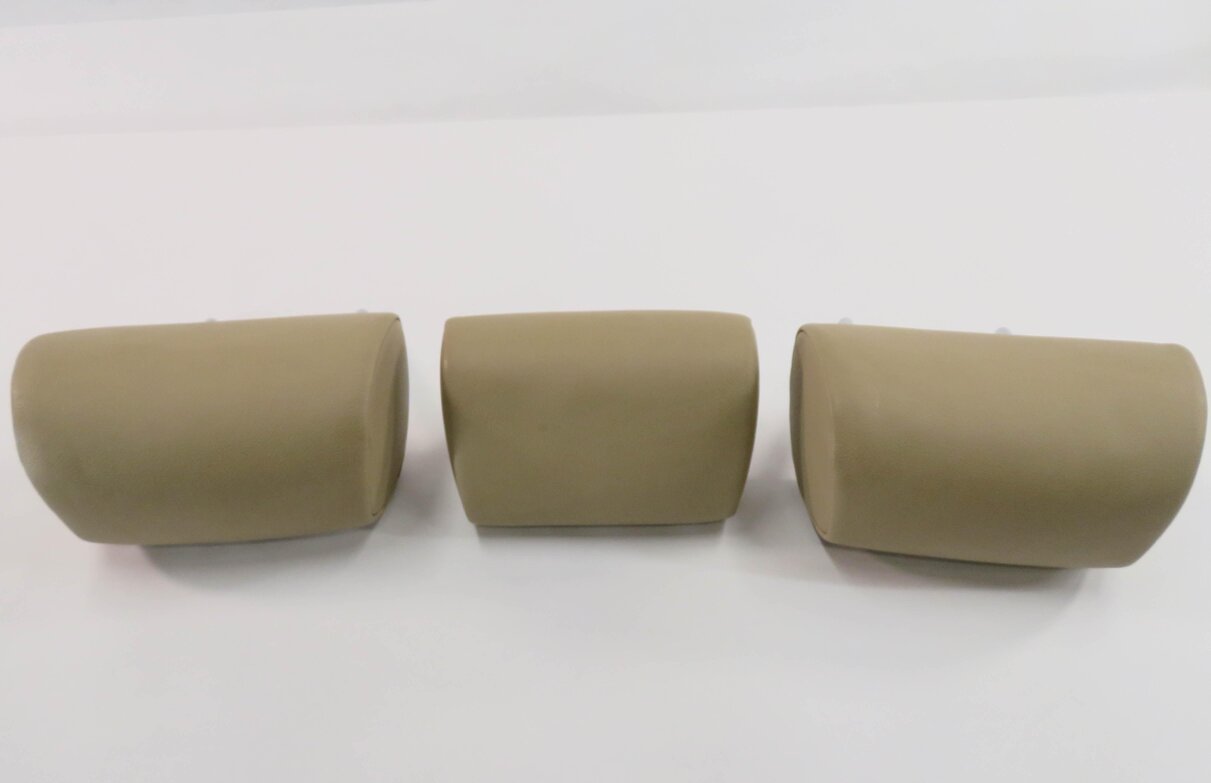 Thumbnail 5: 2007 BMW X5 (E70) REAR 2nd SECOND ROW SEAT HEADRESET SET-3 (BEIGE LEATHER)