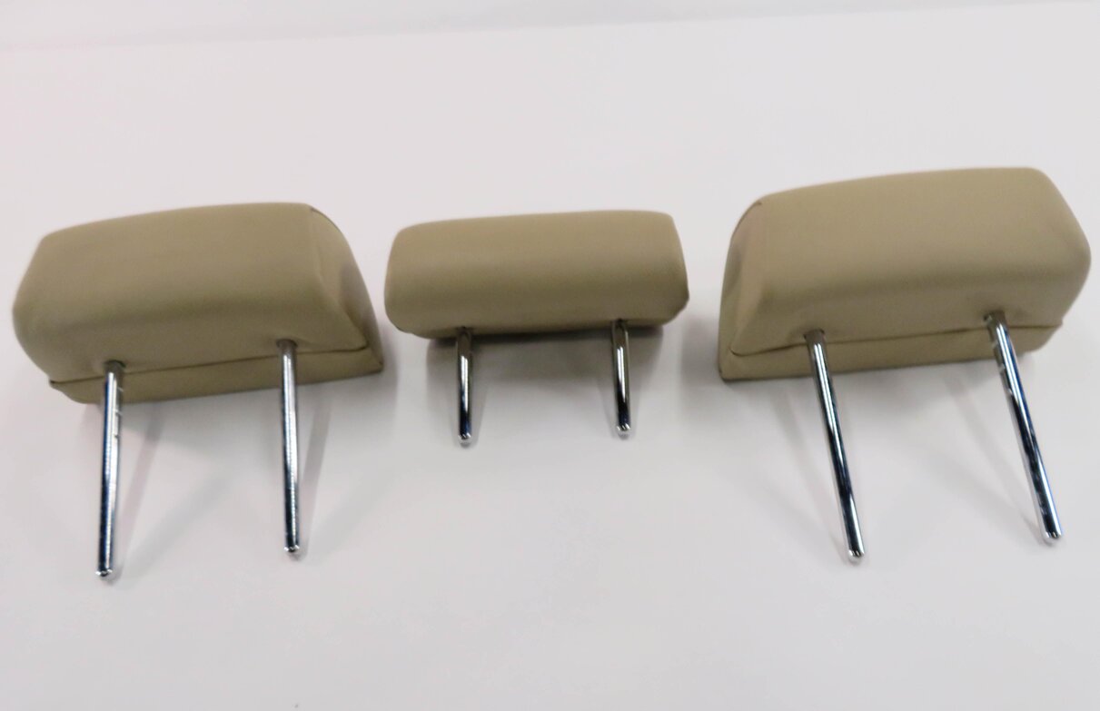 Thumbnail 6: 2007 BMW X5 (E70) REAR 2nd SECOND ROW SEAT HEADRESET SET-3 (BEIGE LEATHER)