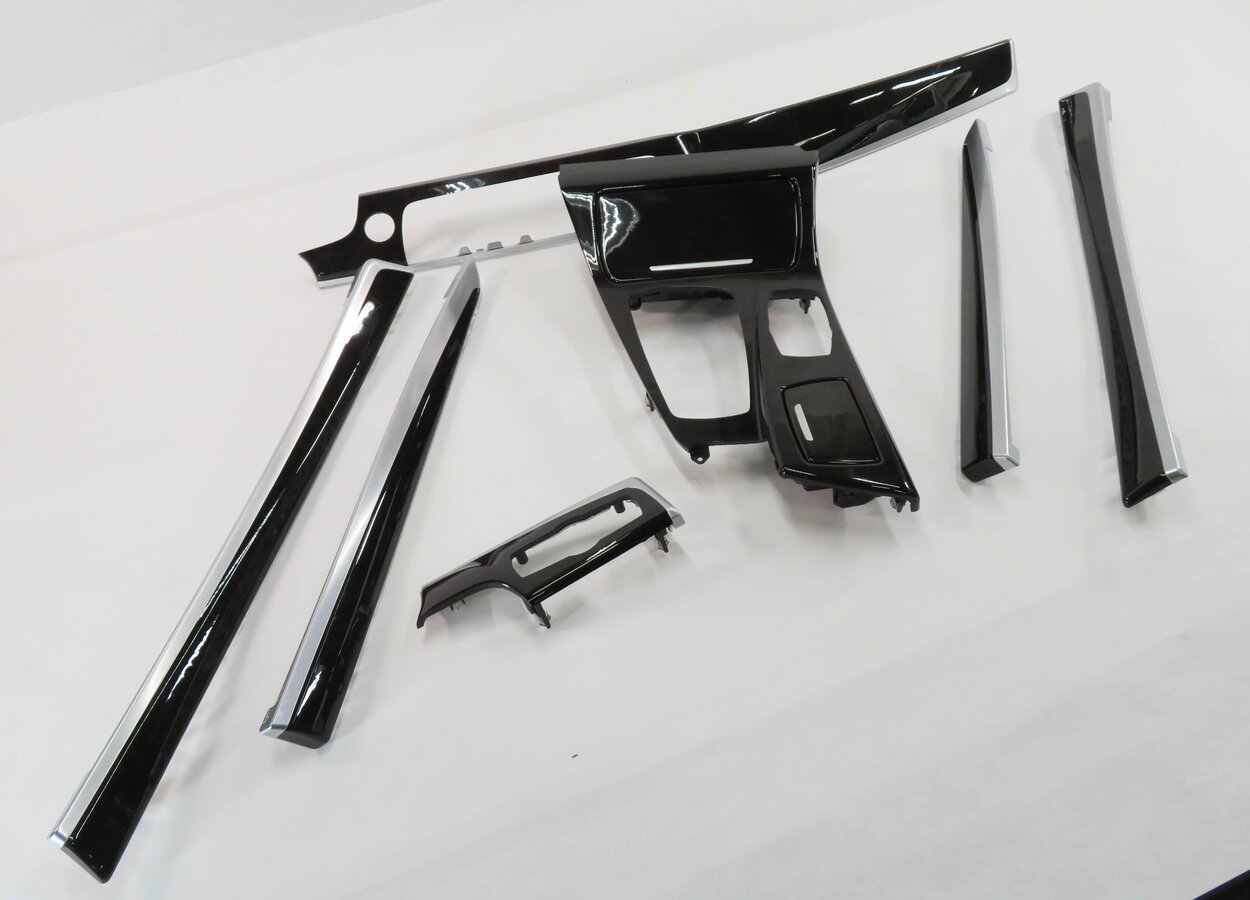 2011 BMW 550i (F10) DASH DOOR CONSOLE (FINE ASH GRAIN) WOOD TRIM PANEL SET-7
