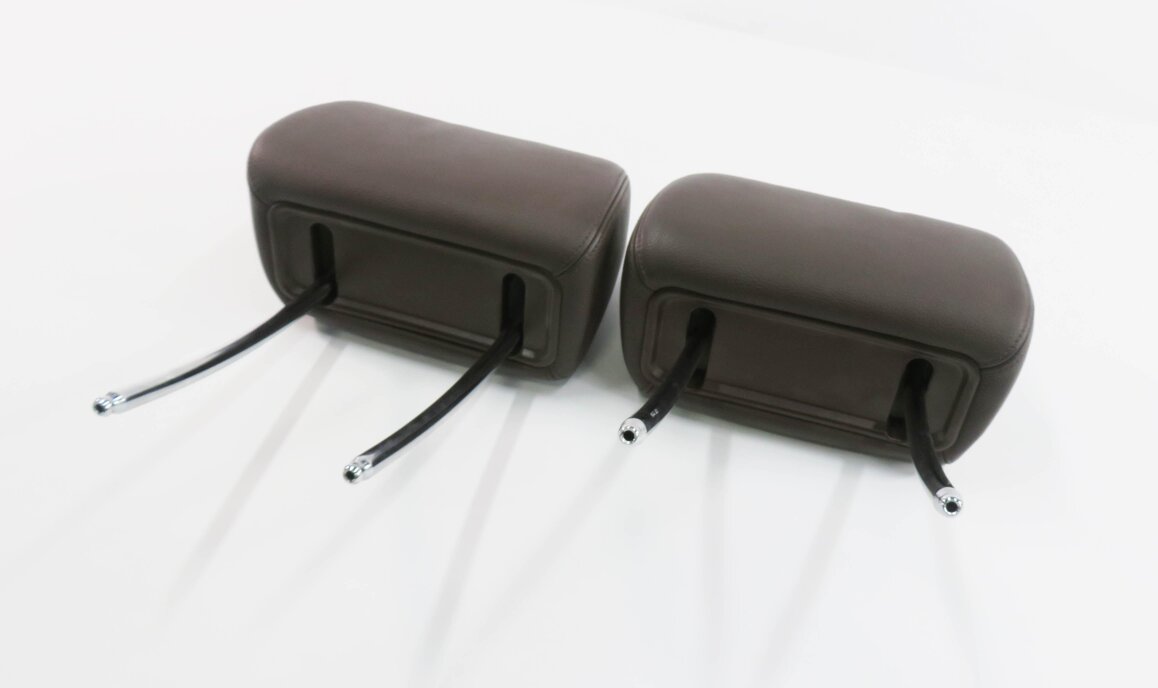 2007 BMW X5 (E70) FRONT LEFT & RIGHT SEAT HEADREST SET-2 (TOBACCO BROWN LUF1)