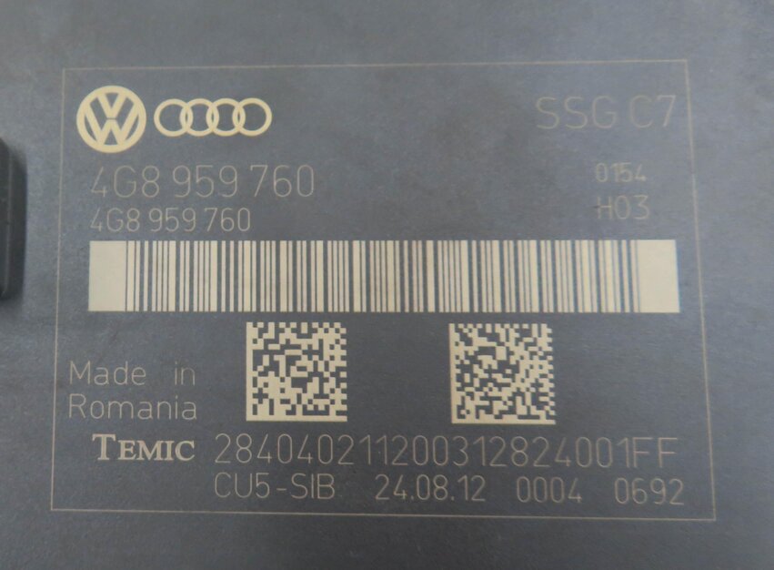 Thumbnail 6: 2013 AUDI A7 (C7 4G8) LEFT FRONT DRIVER SEAT BACKREST CONTROL MODULE