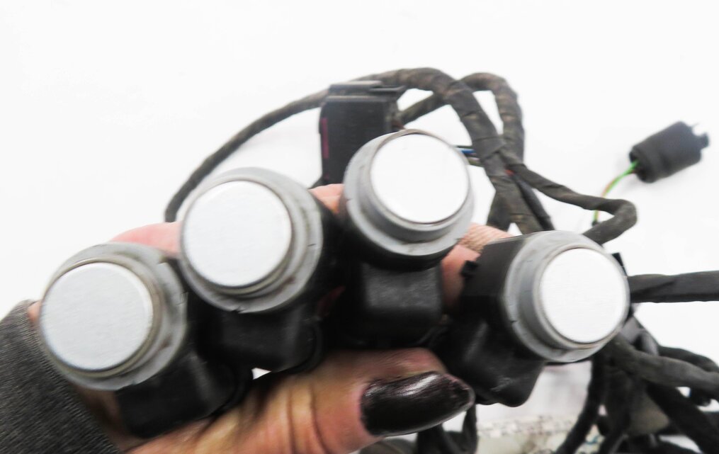Thumbnail 5: 2013 AUDI A7 (C7 4G8) REAR PDC PARK DISTANCE SENSOR SET-4 w/ HARNESS (SILVER)