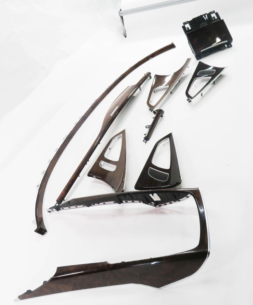 Thumbnail 2: 2013 AUDI A7 (C7 4G8) DASH DOOR CONSOLE (BURR WALNUT BROWN) WOOD GRAIN TRIM SET