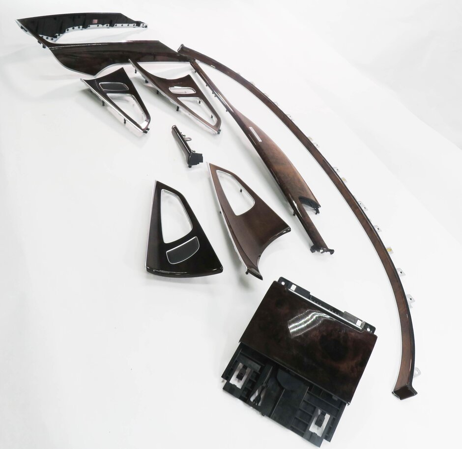 Thumbnail 3: 2013 AUDI A7 (C7 4G8) DASH DOOR CONSOLE (BURR WALNUT BROWN) WOOD GRAIN TRIM SET