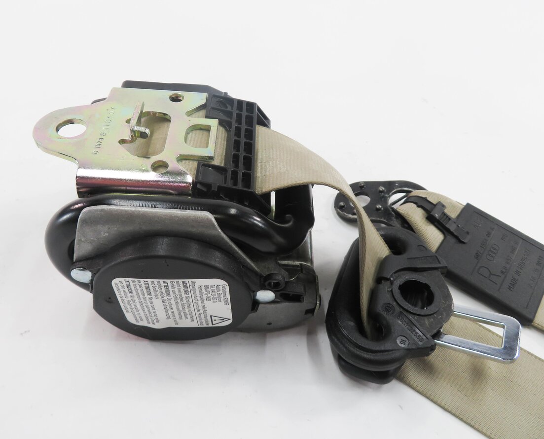 Thumbnail 3: 2011 AUDI Q7 (4L) REAR 2nd SECOND ROW SEAT - RIGHT SEATBELT RETRACTOR (BEIGE)