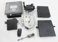 Thumbnail 4: 2011 AUDI Q7 (4L) 3.0L SUPERCHARGED ENGINE ECM BCM IMMOBILIZER MODULE KEY SET-9