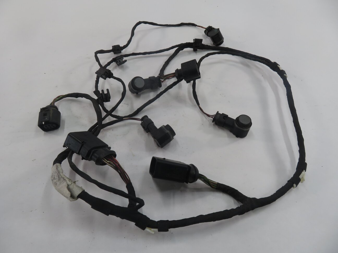 2011 AUDI Q7 (4L) REAR PDC PARK DISTANCE SENSOR SET w/ HARNESS (BLACK PEARL 2T)