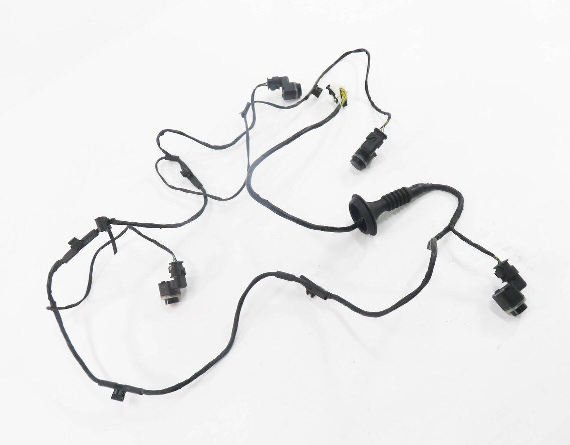 2009 BMW X5 (E70) REAR PDC PARK DISTANCE SENSOR SET w/ HARNESS (BLACK 475)