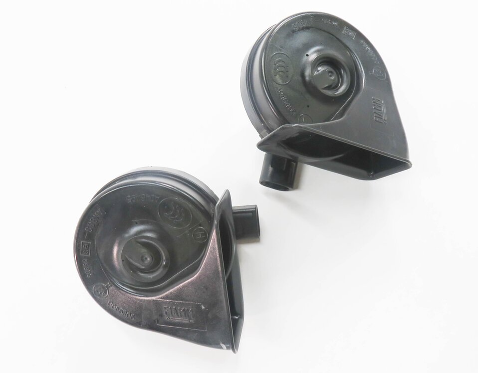 2007-2011 BMW X5 X6 (E70 E71) HIGH & LOW TONE NOTE EMERGENCY SAFETY HORN SET