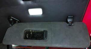 Thumbnail 2: 2012-2019 BMW 640i 650i M6 (F06 F12) FRONT SUN VISOR SHADE SET (BLACK SUEDE)