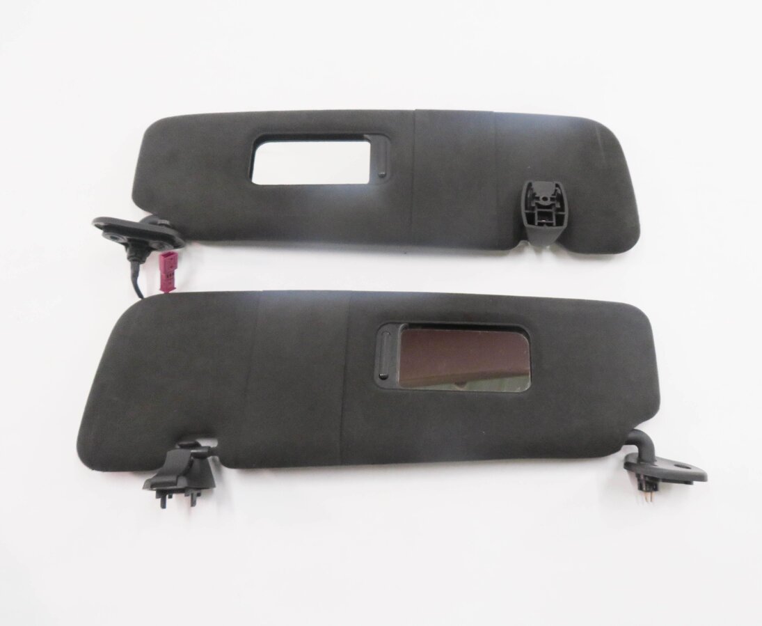 Thumbnail 5: 2012-2019 BMW 640i 650i M6 (F06 F12) FRONT SUN VISOR SHADE SET (BLACK SUEDE)