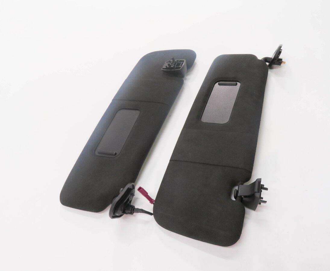 Thumbnail 6: 2012-2019 BMW 640i 650i M6 (F06 F12) FRONT SUN VISOR SHADE SET (BLACK SUEDE)