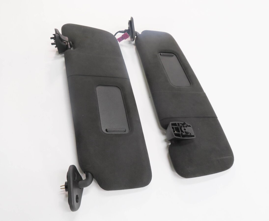 Thumbnail 7: 2012-2019 BMW 640i 650i M6 (F06 F12) FRONT SUN VISOR SHADE SET (BLACK SUEDE)