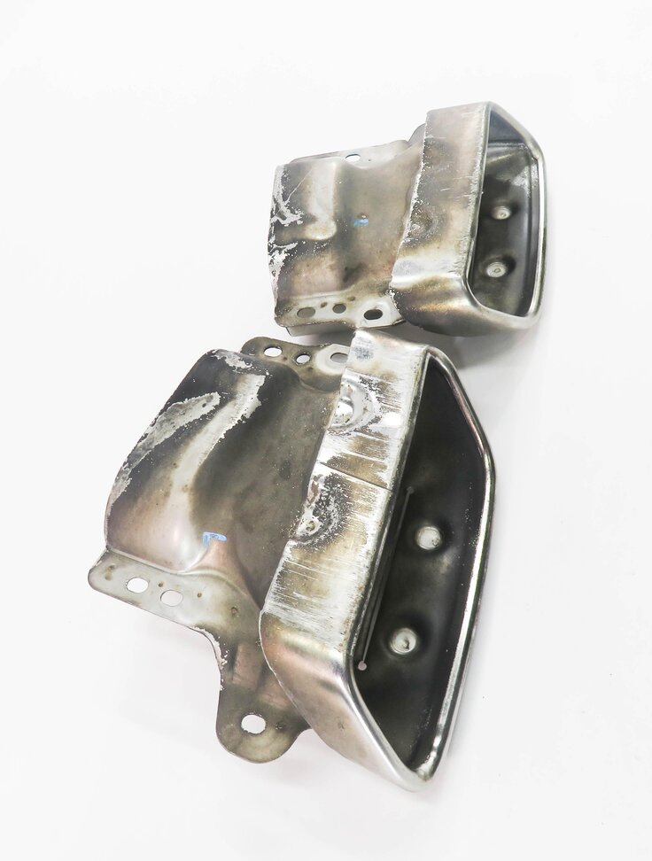 Thumbnail 4: 2010 MERCEDES S400 (W221) MUFFLER PIPE EXHAUST TIP SET (CHROME)