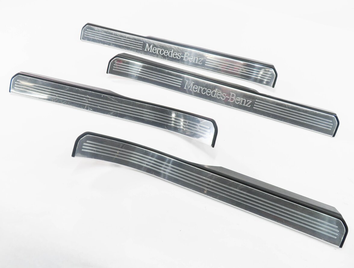 2010 MERCEDES S400 (W221) FRONT & REAR DOOR SILL SCUFF PANEL TRIM SET-4