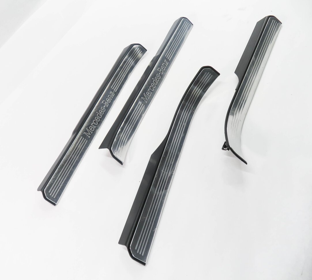 Thumbnail 8: 2010 MERCEDES S400 (W221) FRONT & REAR DOOR SILL SCUFF PANEL TRIM SET-4