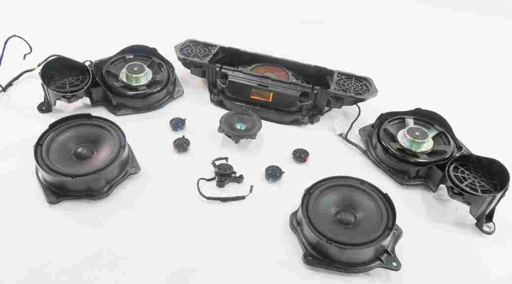 2010 MERCEDES S400 (W221) HARMAN LOGIC 7 AUDIO SUBWOOFER TWEETER SPEAKER SET-15