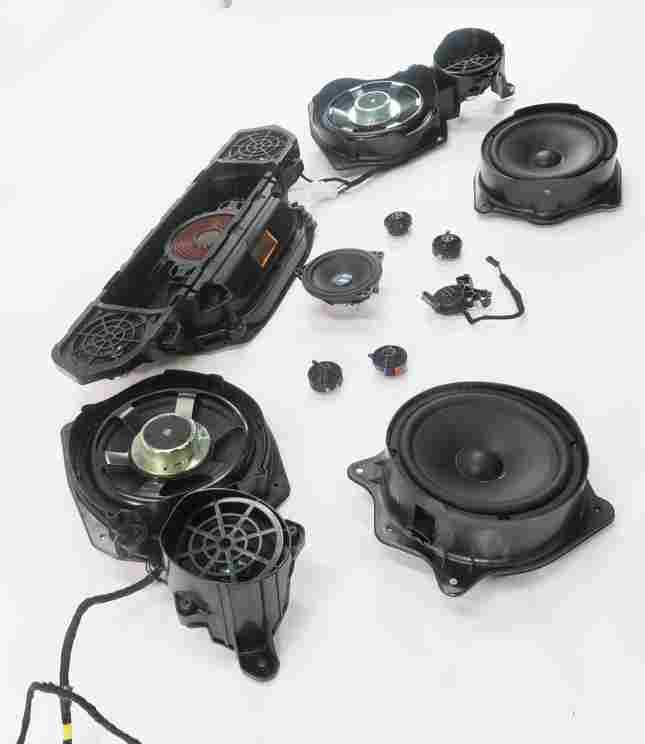 Thumbnail 4: 2010 MERCEDES S400 (W221) HARMAN LOGIC 7 AUDIO SUBWOOFER TWEETER SPEAKER SET-15