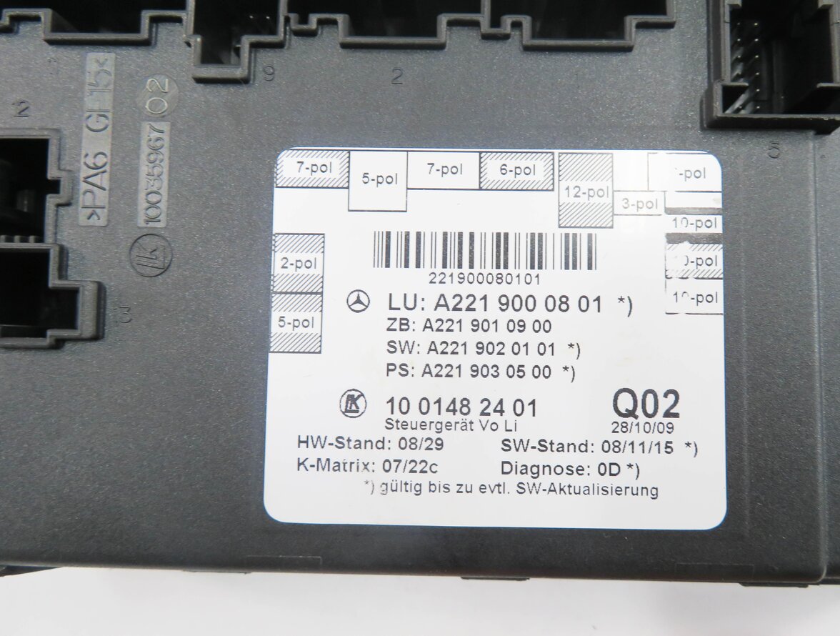 Thumbnail 7: 2010 MERCEDES S400 (W221) LEFT FRONT DRIVER DOOR CONTROL MODULE