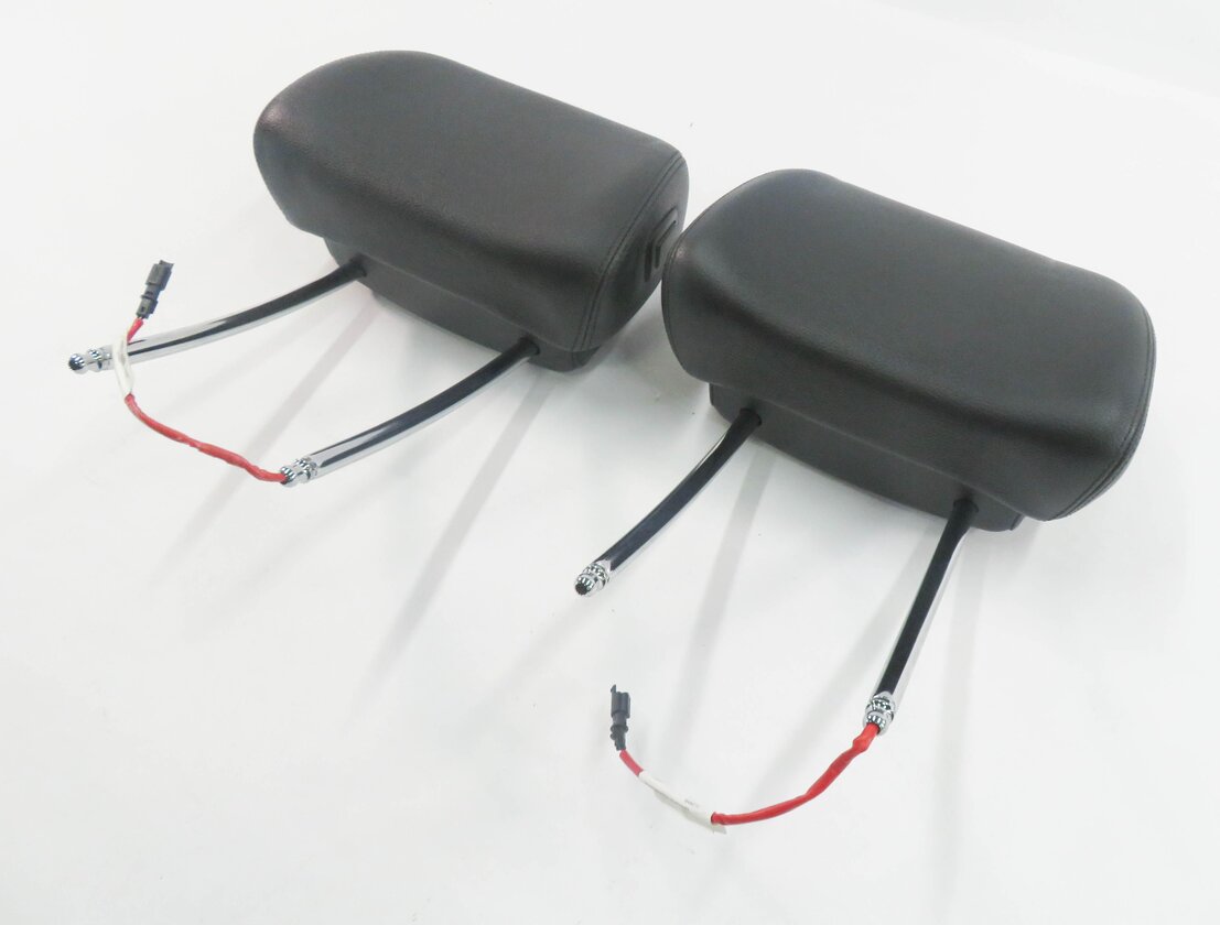 2008 BMW X5 (E70) FRONT LEFT & RIGHT SEAT ACTIVE HEADREST SET-2 (BLACK LEATHER)