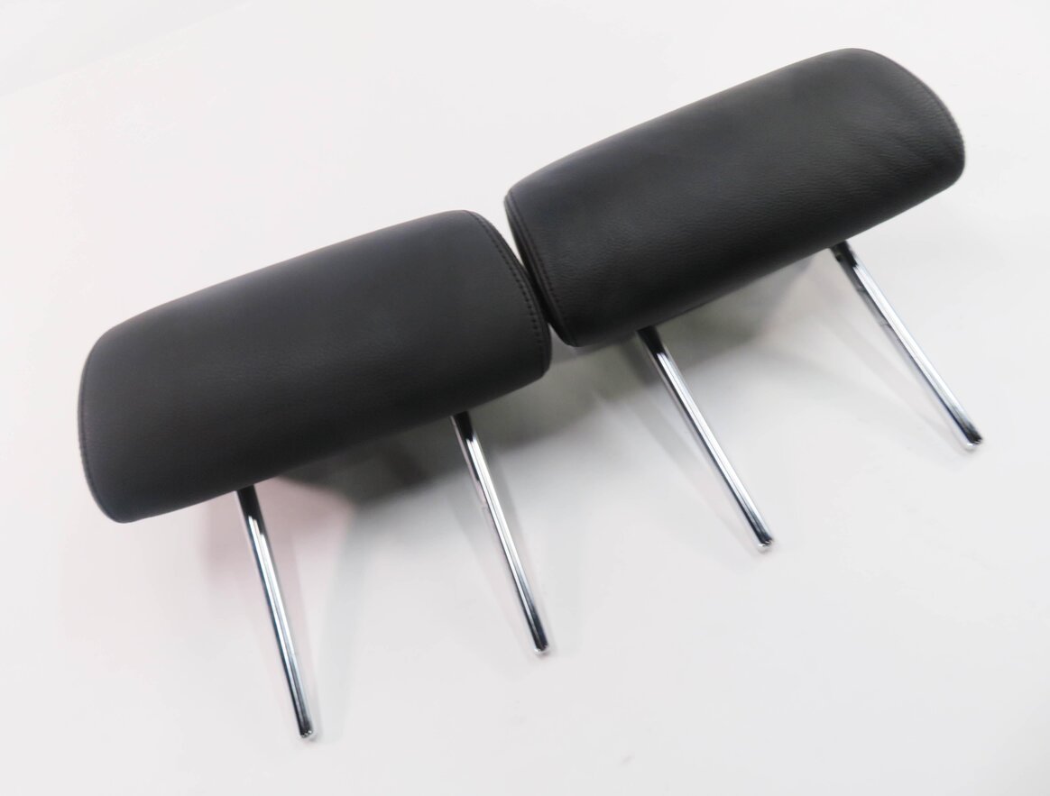 07 BMW M5 ///M (E60) REAR SEAT LEFT & RIGHT (MERINO BLACK LEATHER) HEADREST SET