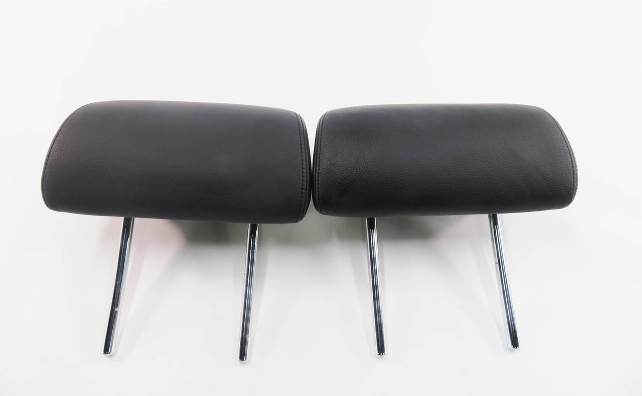 Thumbnail 2: 07 BMW M5 ///M (E60) REAR SEAT LEFT & RIGHT (MERINO BLACK LEATHER) HEADREST SET