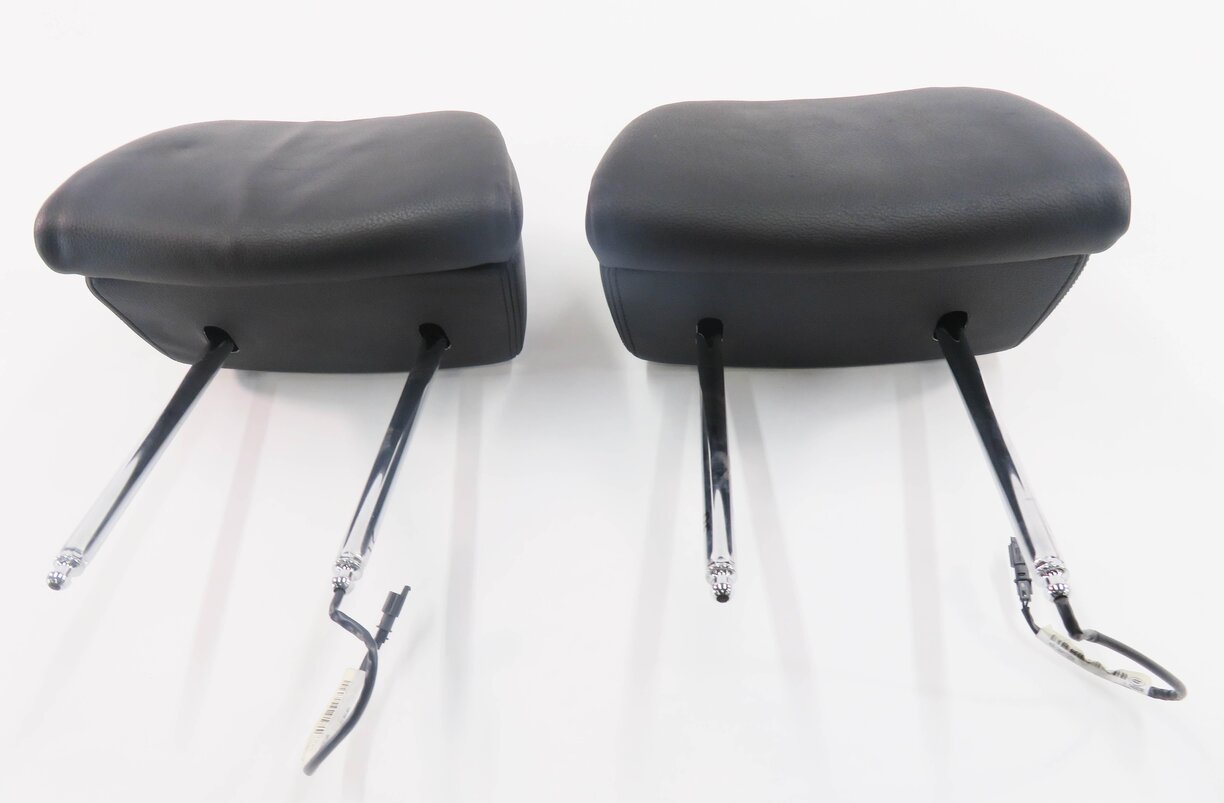Thumbnail 2: 2012 BMW 550i (F10) FRONT LEFT & RIGHT SEAT HEADREST SET (BLACK DAKOTA LEATHER)