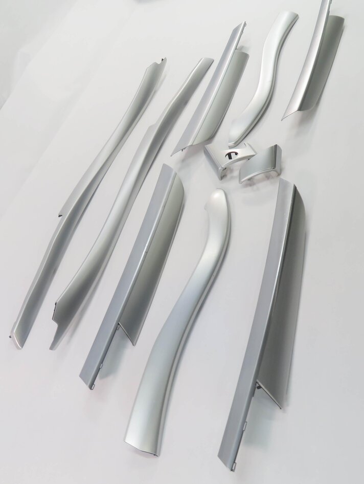 Thumbnail 13: 2008 BMW X6 (E71) DASH DOOR CONSOLE TRIM PANEL SET-10 (BRUSHED ALUMINUM)
