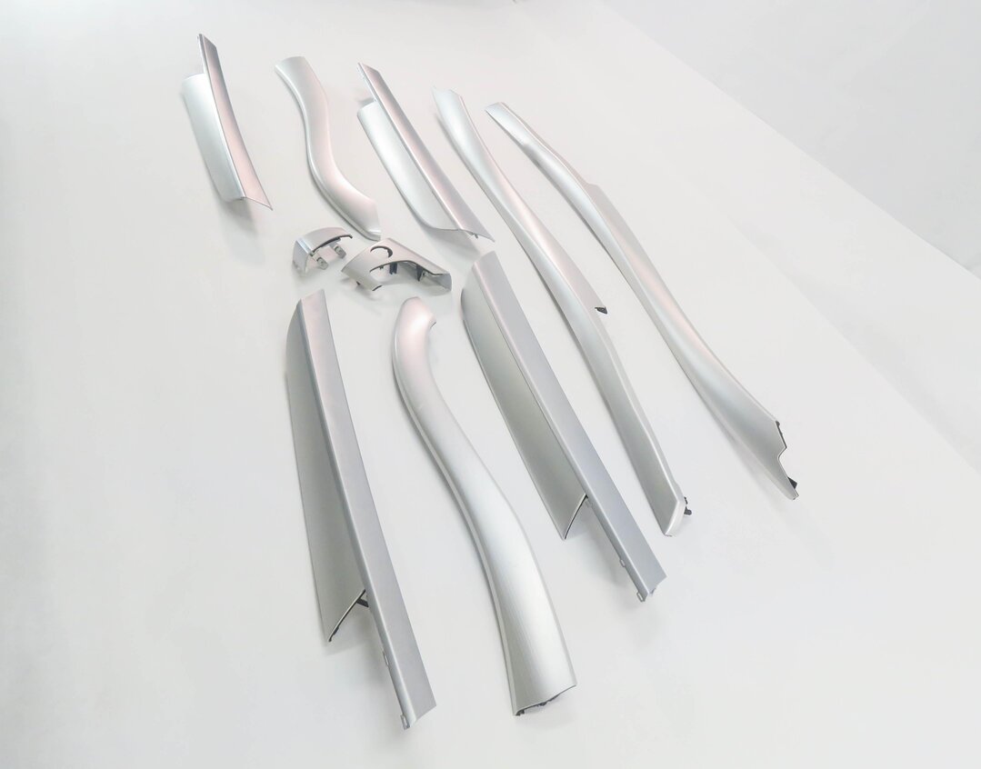 Thumbnail 2: 2008 BMW X6 (E71) DASH DOOR CONSOLE TRIM PANEL SET-10 (BRUSHED ALUMINUM)