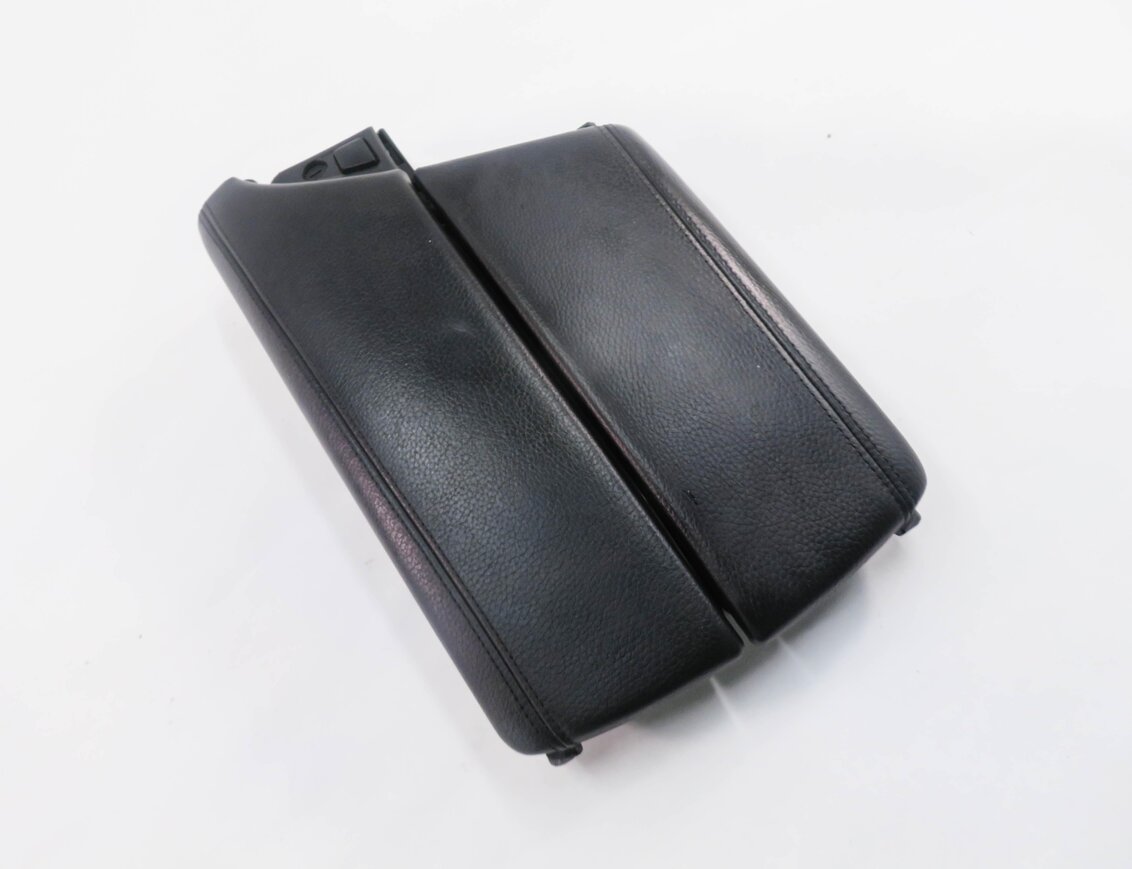 2011 BMW 528i 535i 550i (F10) FRONT CENTER CONSOLE ARM REST LID (BLACK LEATHER)