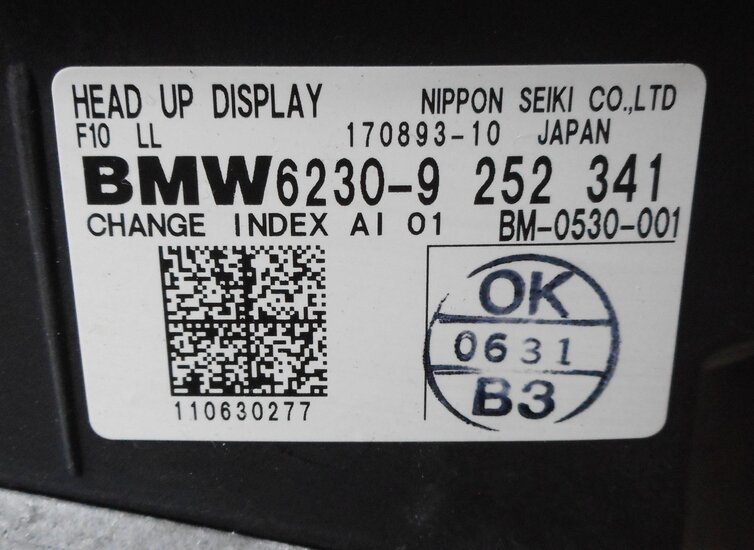 Thumbnail 6: 2011-2016 BMW 528i 535i 550i M5 (F10) FRONT DASH PROJECTOR HEADS UP DISPLAY HUD