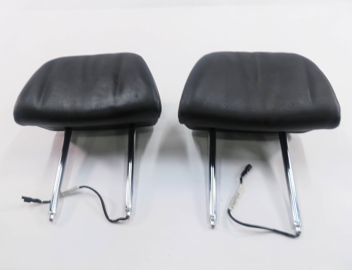 Thumbnail 2: 2011 BMW 550i (F10) FRONT LEFT & RIGHT COMFORT SEAT HEADREST SET (BLACK LEATHER)