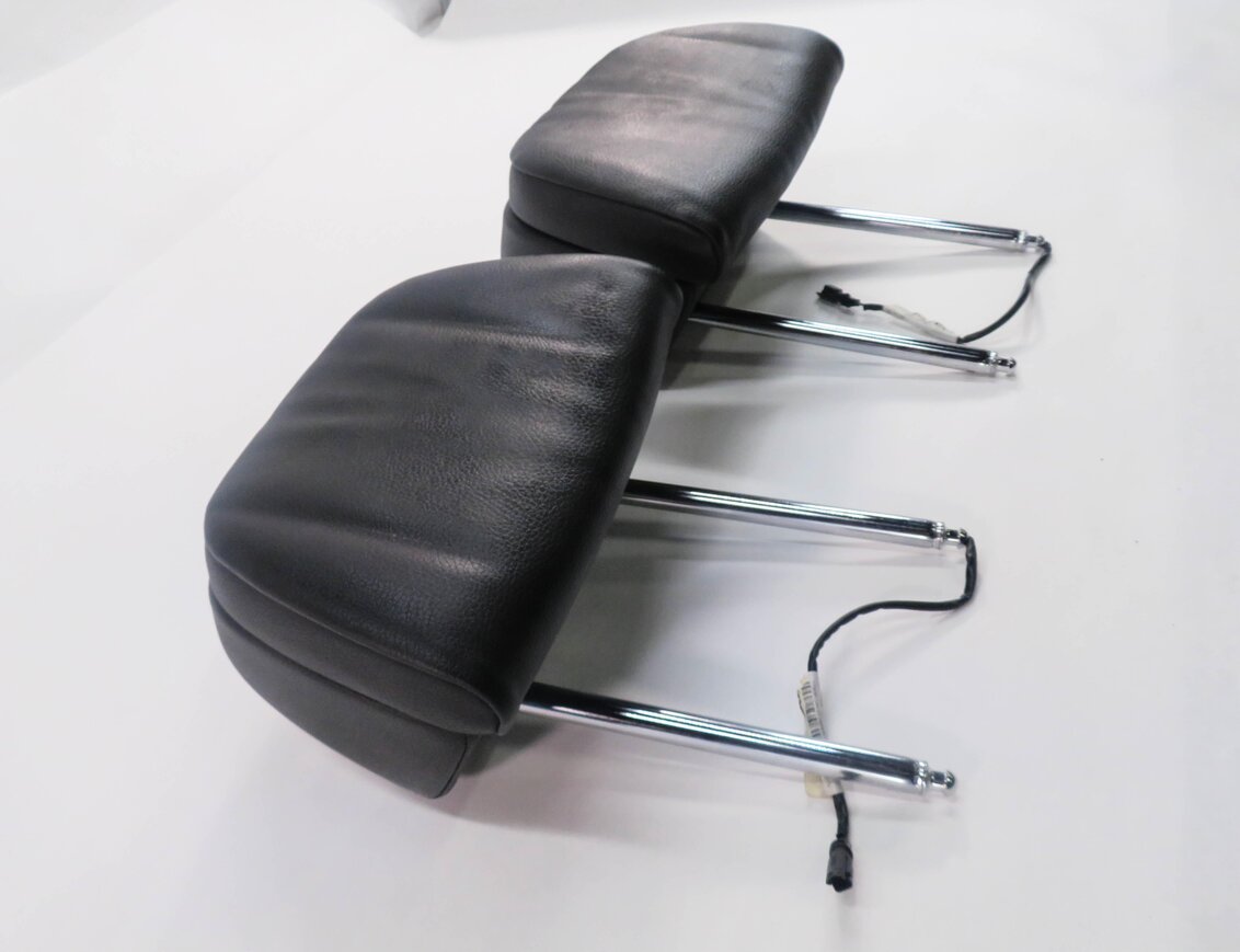Thumbnail 4: 2011 BMW 550i (F10) FRONT LEFT & RIGHT COMFORT SEAT HEADREST SET (BLACK LEATHER)