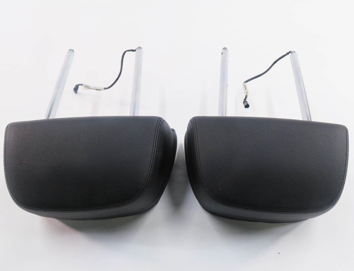Thumbnail 6: 2011 BMW 550i (F10) FRONT LEFT & RIGHT COMFORT SEAT HEADREST SET (BLACK LEATHER)