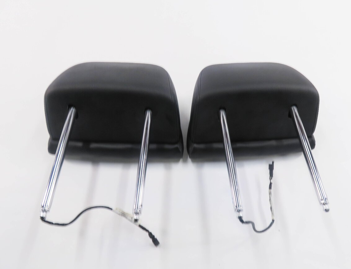 Thumbnail 7: 2011 BMW 550i (F10) FRONT LEFT & RIGHT COMFORT SEAT HEADREST SET (BLACK LEATHER)