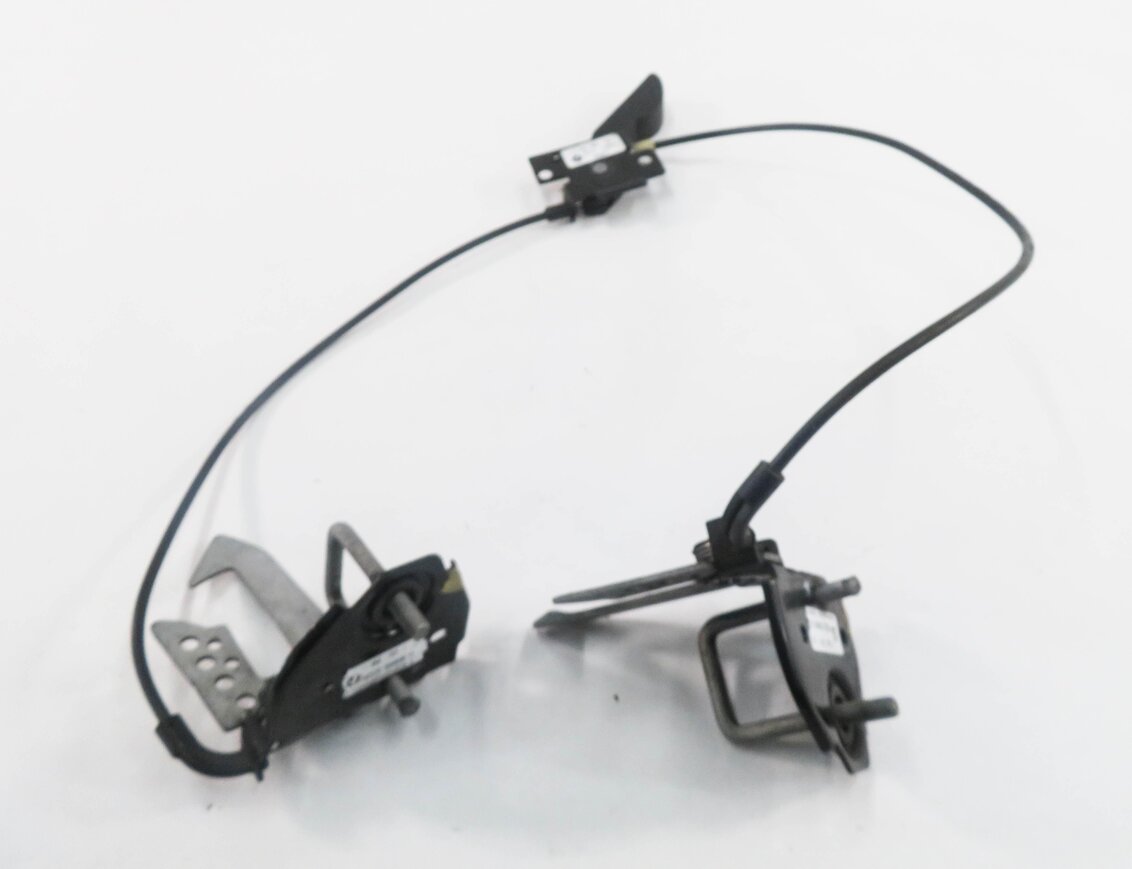 Thumbnail 6: 2011 BMW 550i (F10) FRONT LEFT & RIGHT UPPER HOOD SAFETY LATCH SET-2 w/ CABLE