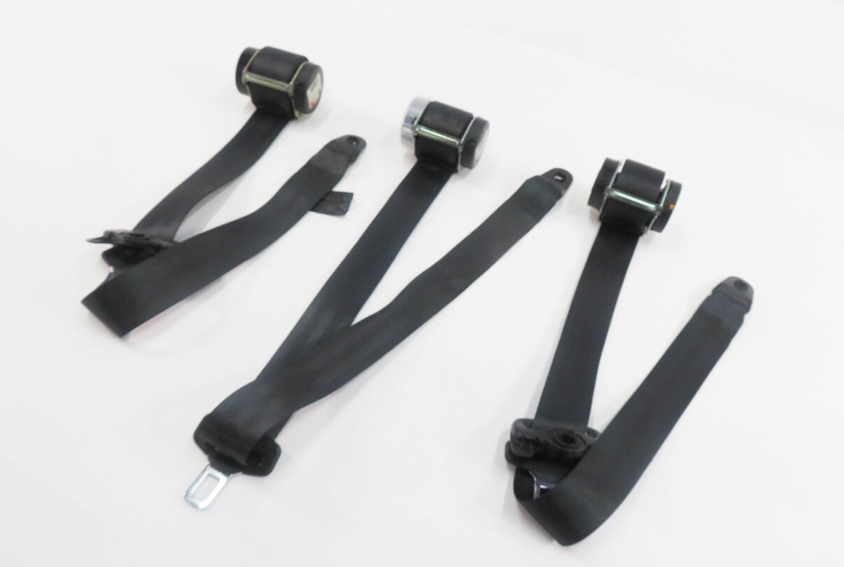 2012 LAND ROVER LR4 - REAR 2nd SECOND ROW SEAT SEATBELT RETRACTOR SET-3 (BLACK)