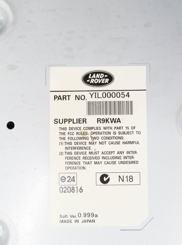 Thumbnail 7: 2007 RANGE ROVER (L322) REAR ENTERTAINMENT VIDEO CONTROL MODULE